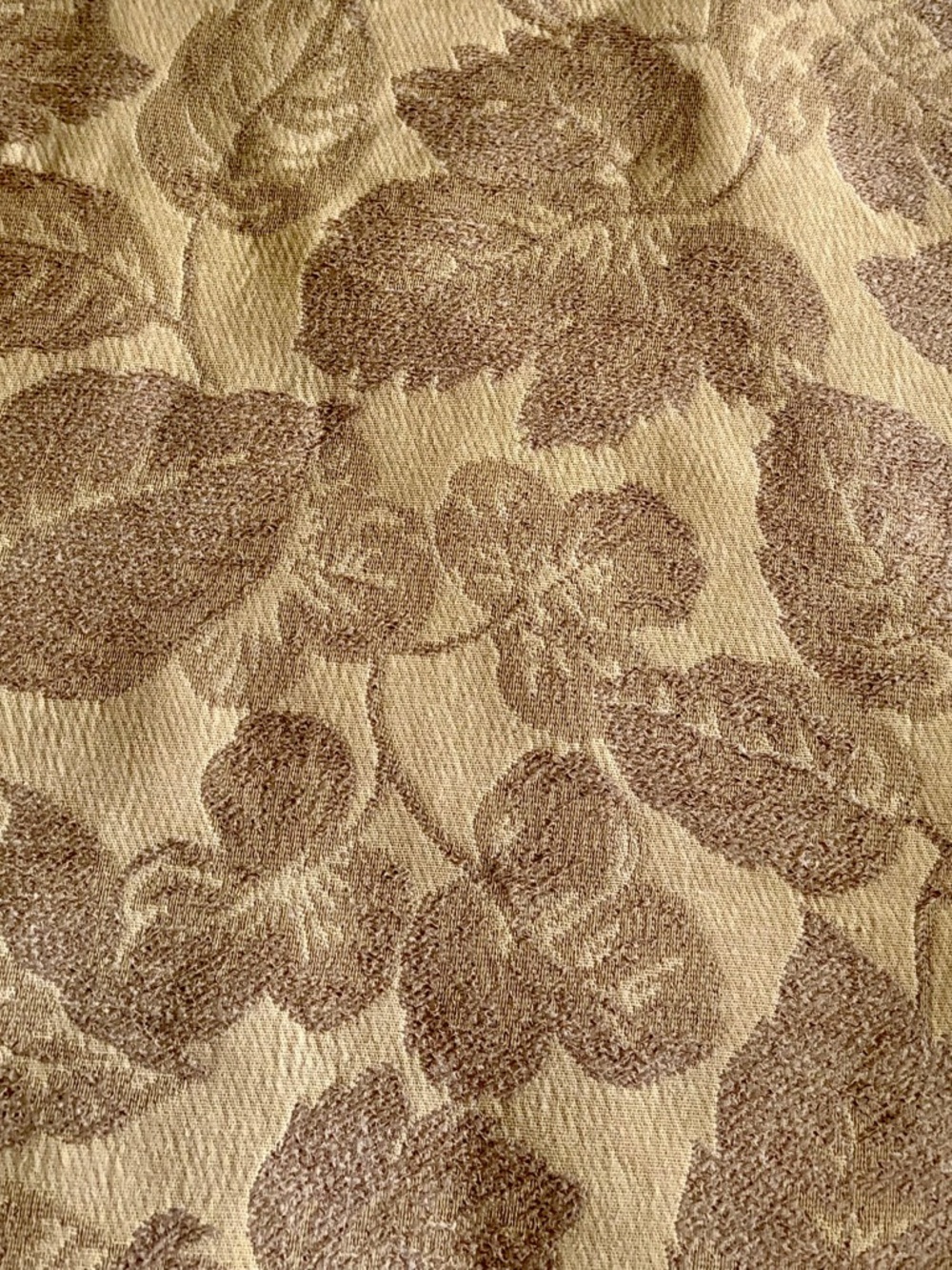 Vintage Gold Leaf woven tapestry fabric
